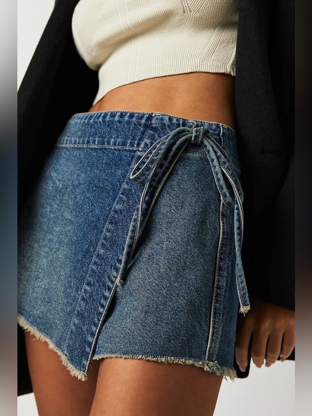 NWOT Free People Emmy Denim Skort $88 MSRP